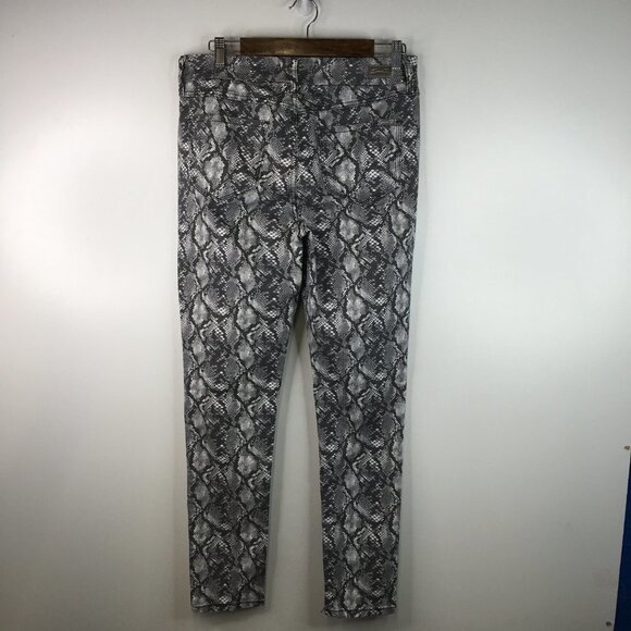 Seven7 Tummyless High Rise Skinny Snake Print Jeans Size 10 - Picture 9 of 13